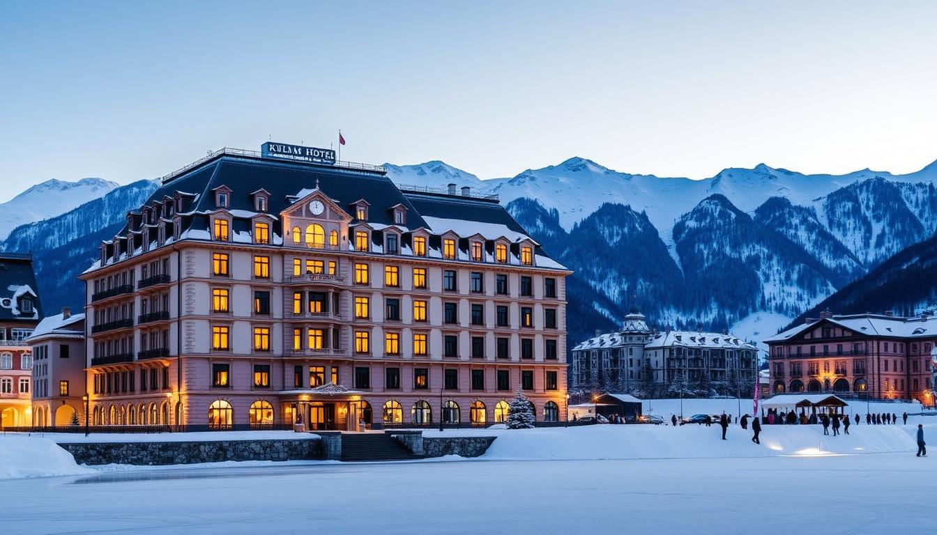 Kulm Hotel St. Moritz with its alpine setting and luxury spa facilities, featured in the top 10 luxury hotels in Europe