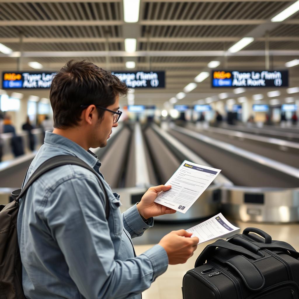 Lost luggage at airport