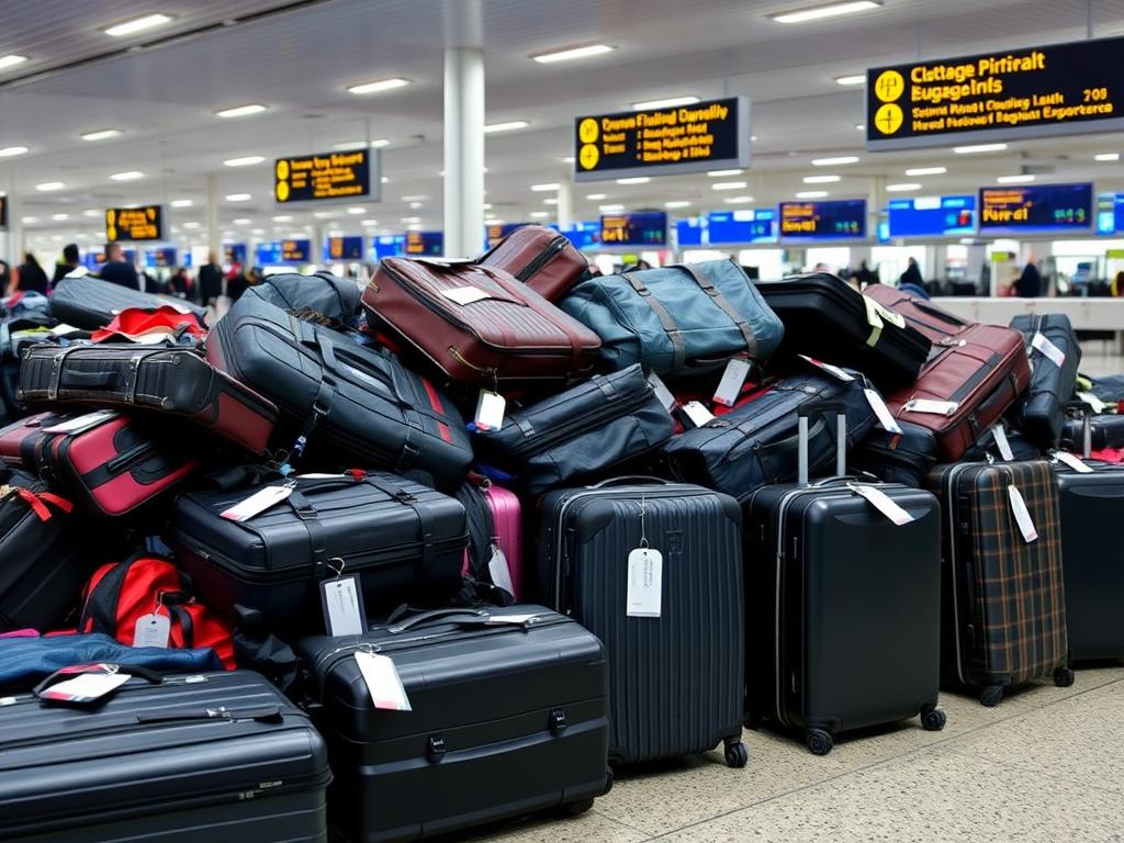 Lost luggage at international airport