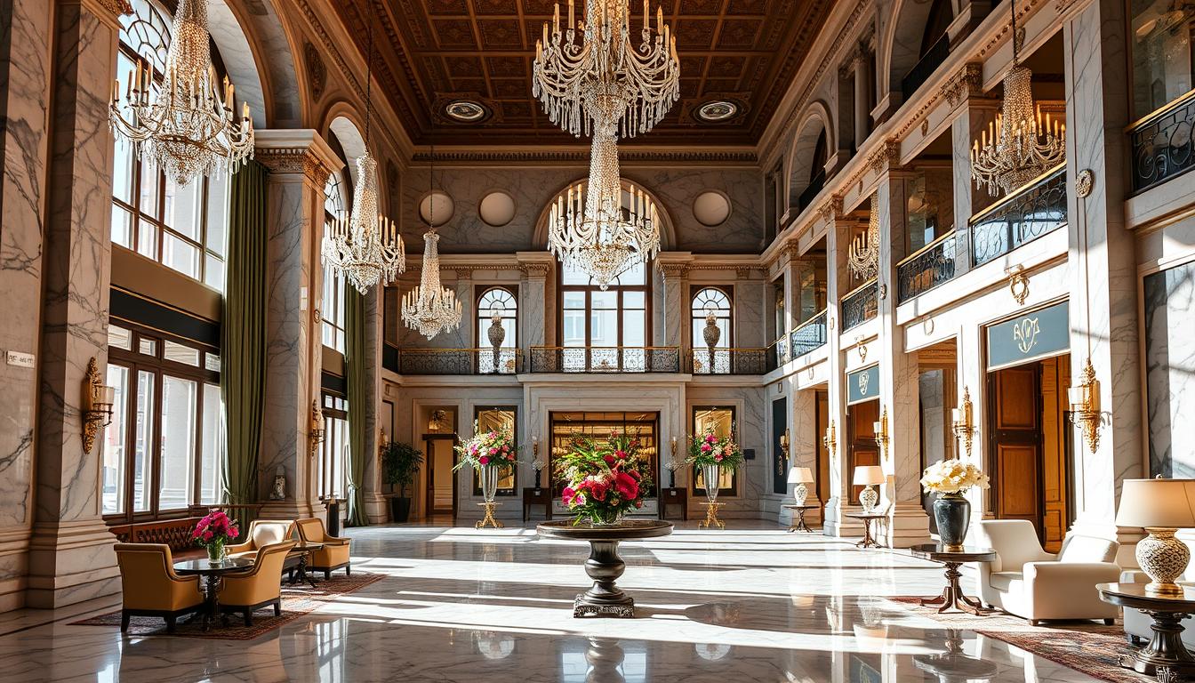 Palazzo Parigi Hotel in Milan with its elegant interior design, featured in the top 10 luxury hotels in Europe