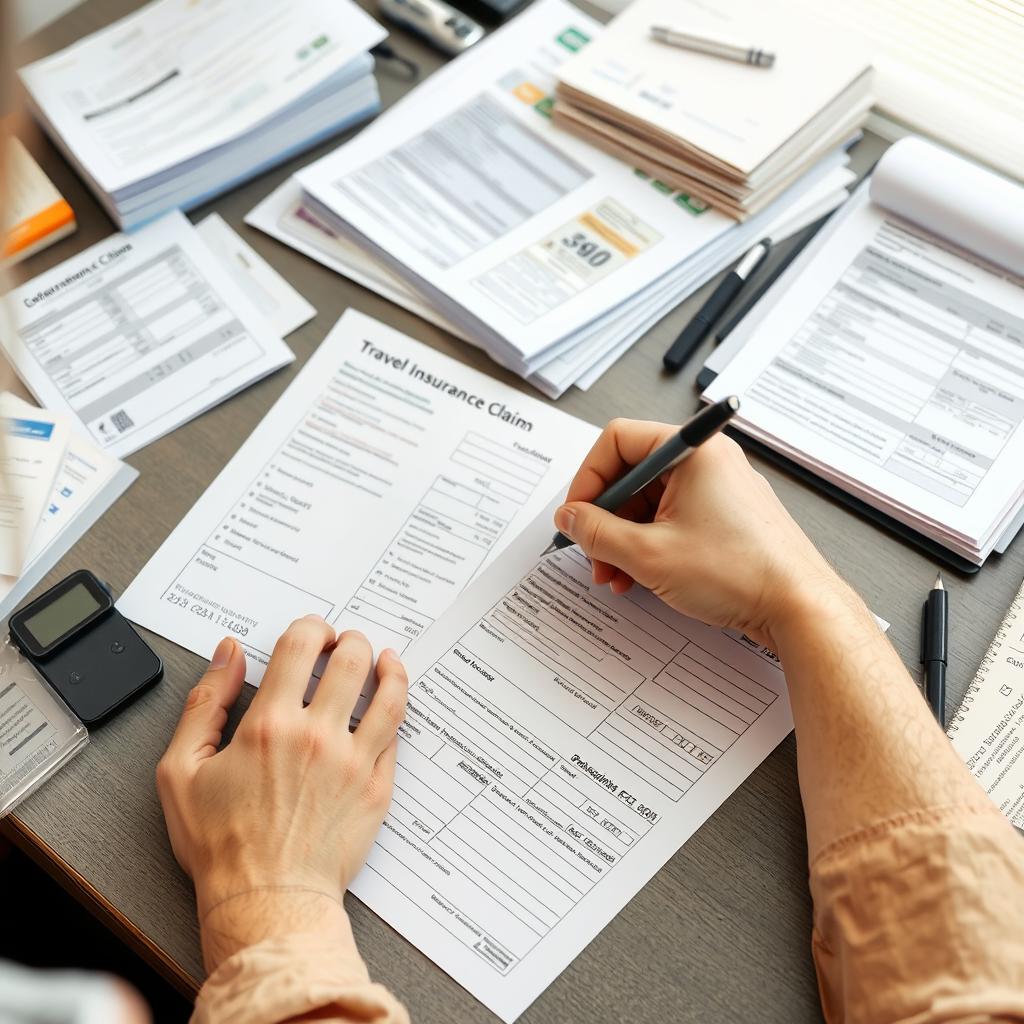 Person following insurance claim procedures carefully